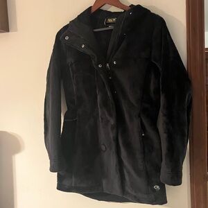 Mountain Hardwear HiCamp Monkey Fleece Trench Black Double Breasted Jacket Coat